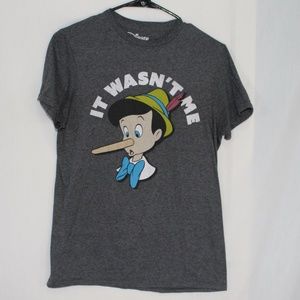 Disney Pinocchio T-Shirt Small It Wasn't Me Lying Classic Movie Character.